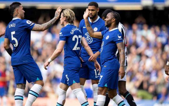 Il Chelsea festeggia un goal in Premier League - Foto ANSA - Ilromanista.it