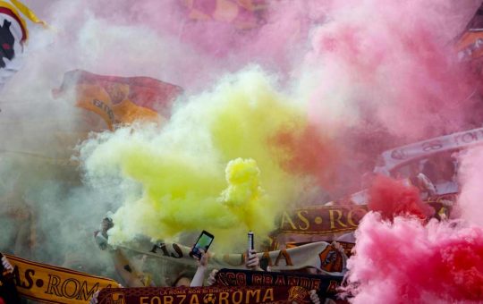 La curva della Roma in festa - Foto ANSA - Ilromanista.it