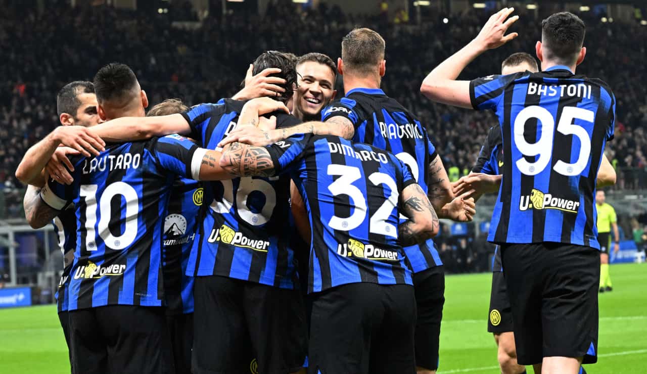 L'Inter festeggia una rete in Serie A - Foto ANSA - Ilromanista.it