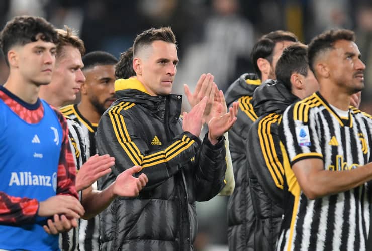 I giocatori della Juventus al termine della gara giocata contro l'Atalanta - Foto ANSA - Ilromanista.it