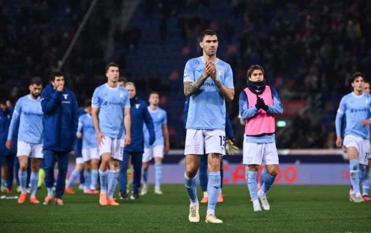 La Lazio a fine partita - Foto Lapresse - Ilromanista.it