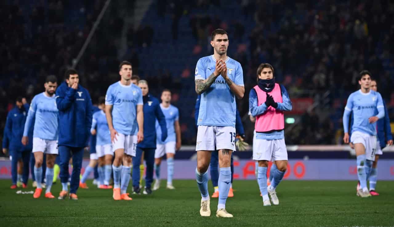 La Lazio a fine partita - Foto Lapresse - Ilromanista.it