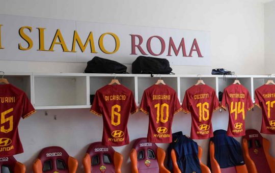 Lo spogliatoio della Roma - Lapresse - Ilromanista.it