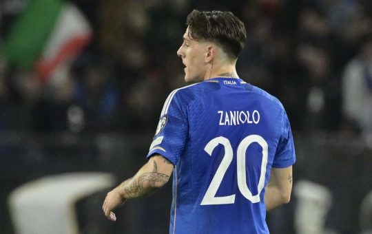 Zaniolo con la maglia dell'Italia - Foto Lapresse - Ilromanista.it