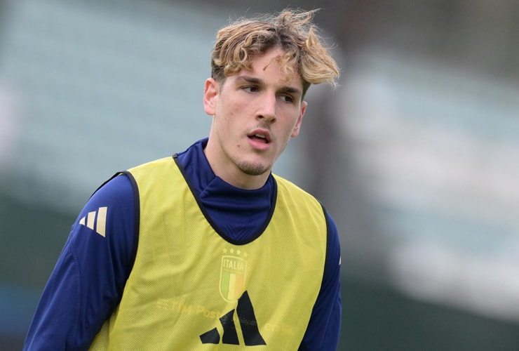 Zaniolo in allenamento - Foto Lapresse - Ilromanista.it