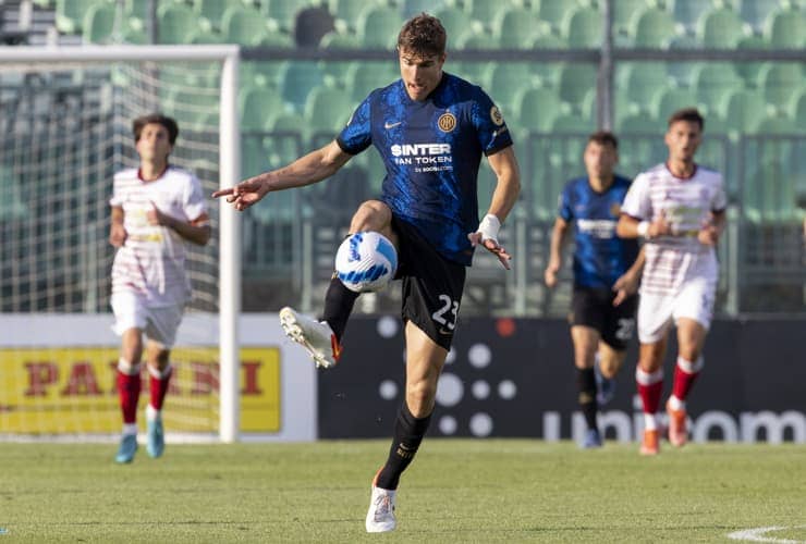 Andrea Moretti in campo con la Primavera dell'Inter - Foto Lapresse - Ilromanista.it