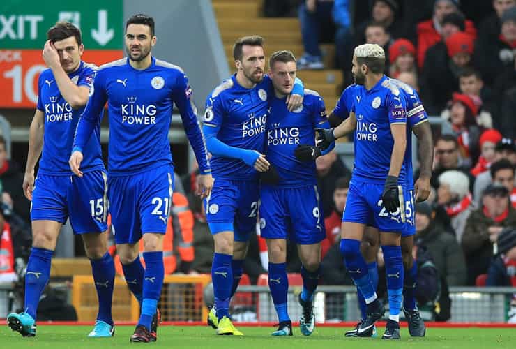 Il Leicester festeggia una rete - Foto Lapresse - Ilromanista.it