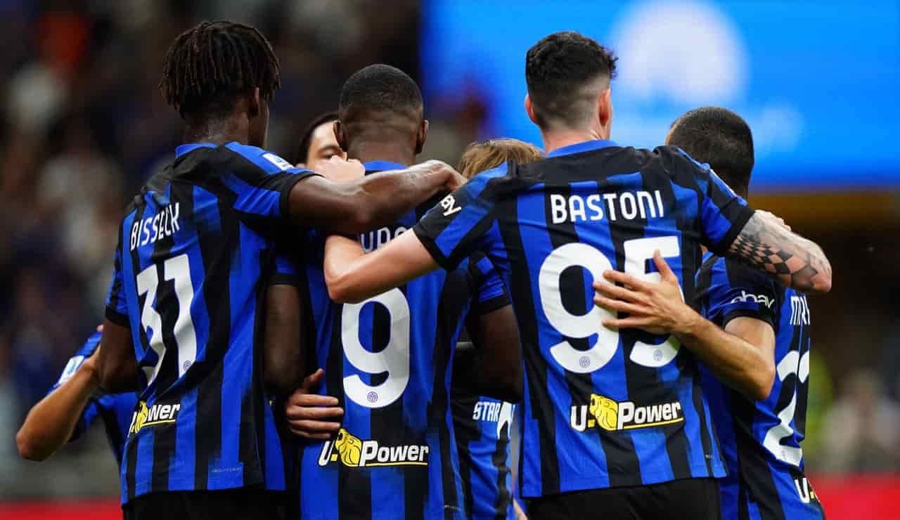 L'Inter festeggia un goal in campionato - Foto Lapresse - Ilromanista.it