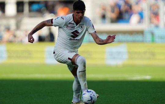 Raoul Bellanova in campo con la maglia del Torino - Foto Lapresse - Ilromanista.it