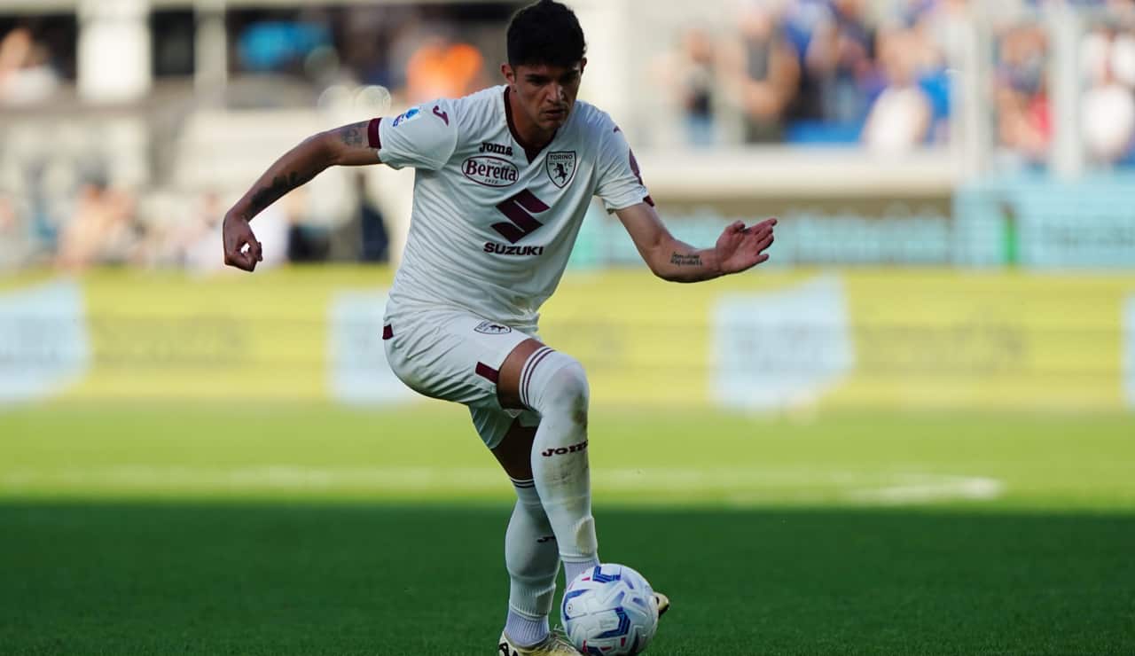 Raoul Bellanova in campo con la maglia del Torino - Foto Lapresse - Ilromanista.it