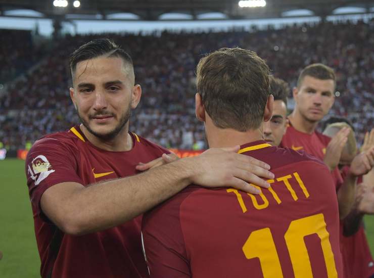 Totti e Manolas - Lapresse - Ilromanista.it