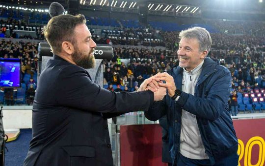 Daniele De Rossi con Marco Baroni - fonte Lapresse - ilromanista.it