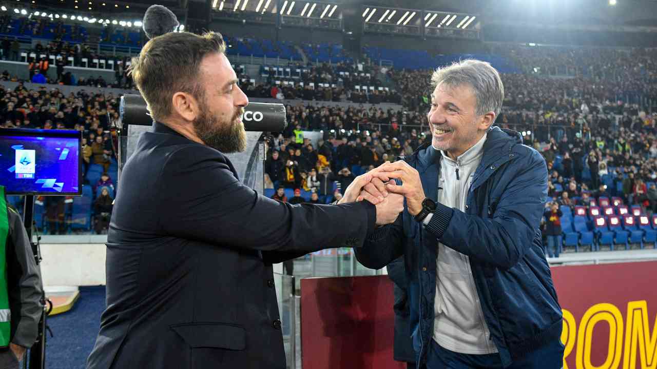 Daniele De Rossi con Marco Baroni - fonte Lapresse - ilromanista.it