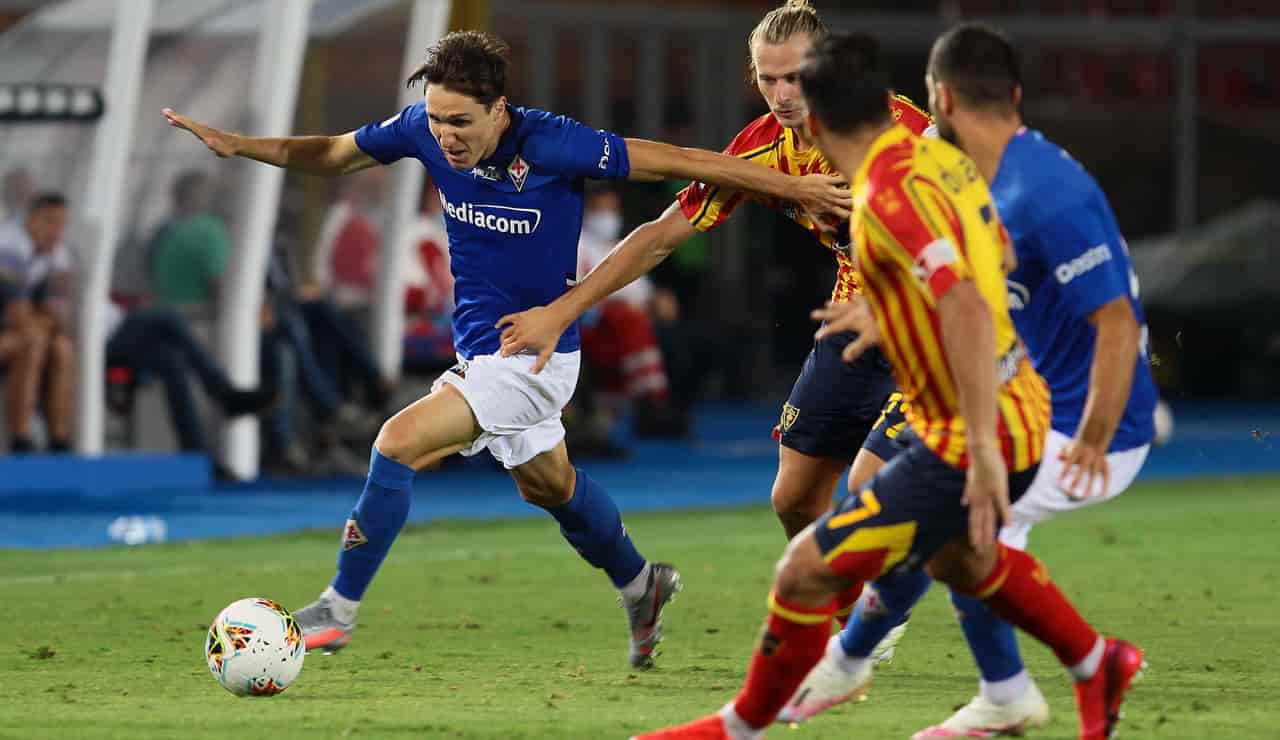 Federico Chiesa con la maglia della Fiorentina - Foto Lapresse - Ilromanista.it