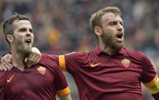 Pjanic e De Rossi - Lapresse - ilromanista.it