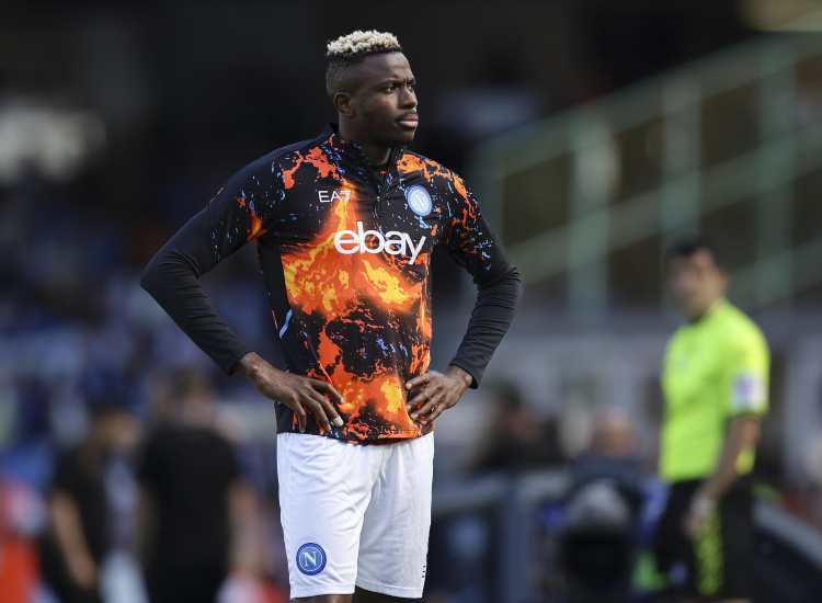 Victor Osimhen con la maglia del Napoli - fonte Lapresse - ilromanista.it