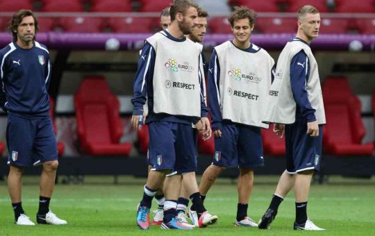 L'allenamento di alcuni giocatori azzurri a Euro 2012 - Lapresse - Ilromanista.it