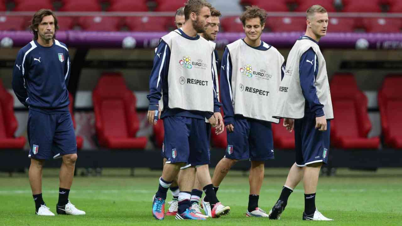 L'allenamento di alcuni giocatori azzurri a Euro 2012 - Lapresse - Ilromanista.it