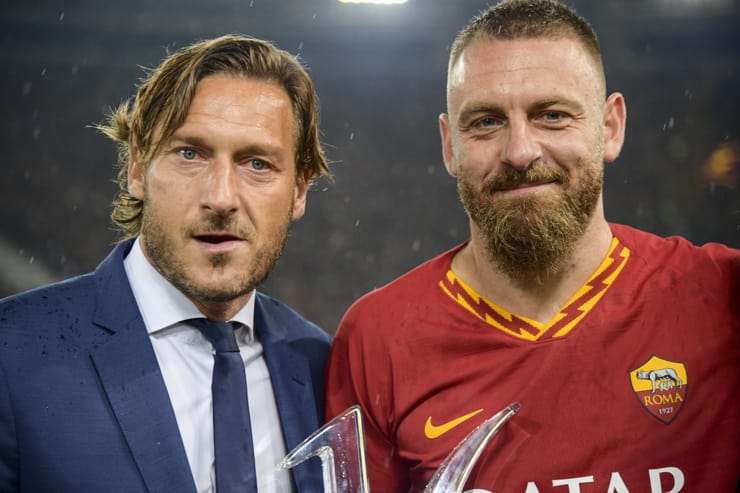 Francesco Totti con Daniele De Rossi - Foto Lapresse - Ilromanista.it