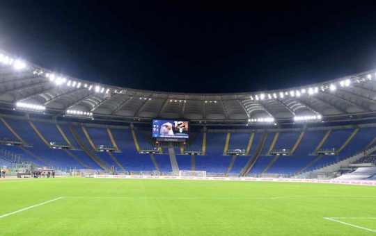 Lo stadio Olimpico vuoto - Lapresse - Ilromanista.it