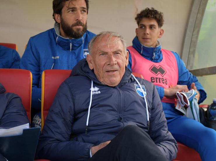 Zdenek Zeman sulla panchina del Pescara - Lapresse - Ilromanista.it