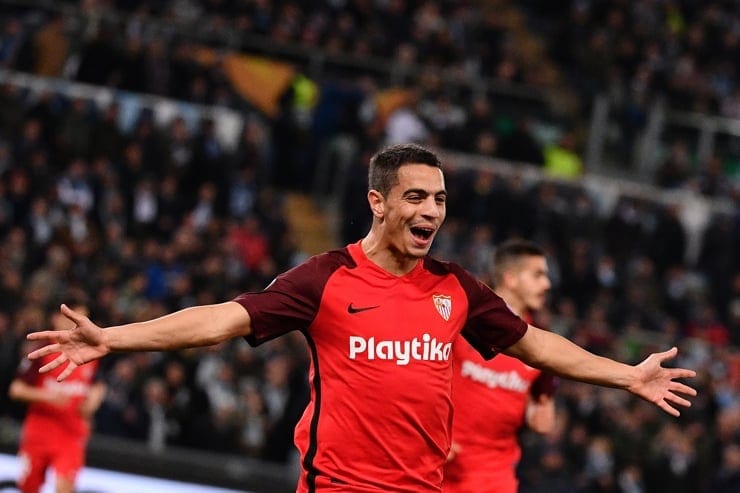 Ben Yedder festeggia una rete - Foto Lapresse - Ilromanista.it