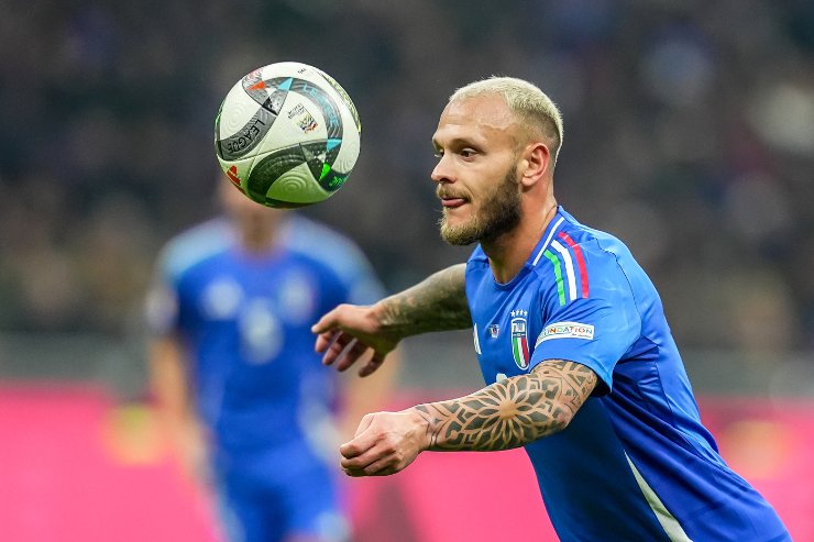 Federico Dimarco con la maglia della nazionale - Lapresse - Ilromanista.it