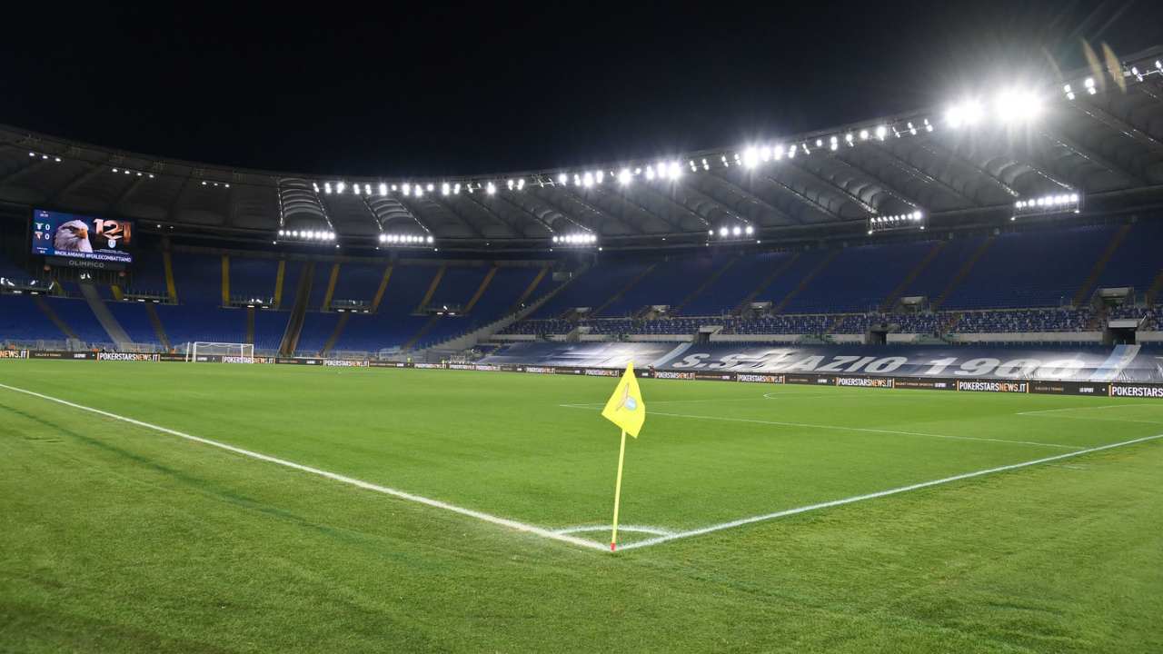 Lo stadio Olimpico vuoto - Lapresse - Ilromanista.it