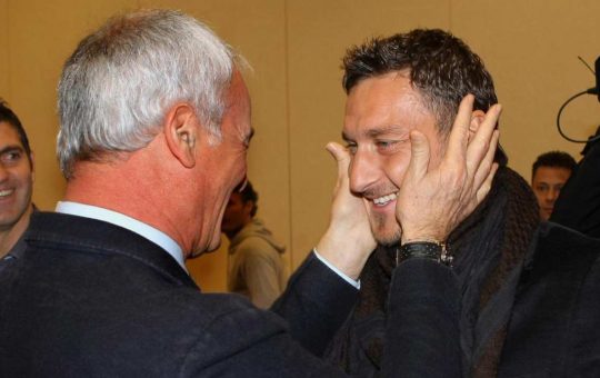 Claudio Ranieri e Francesco Totti - Lapresse - Ilromanista.it