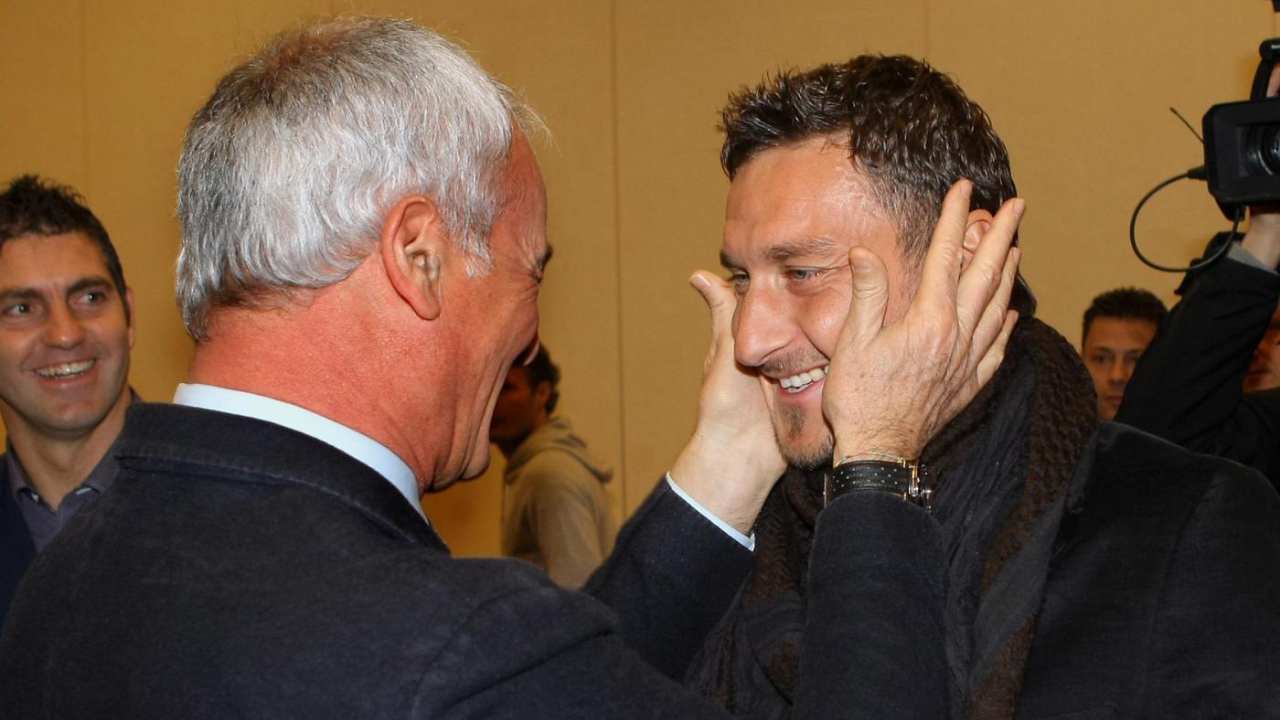 Claudio Ranieri e Francesco Totti - Lapresse - Ilromanista.it