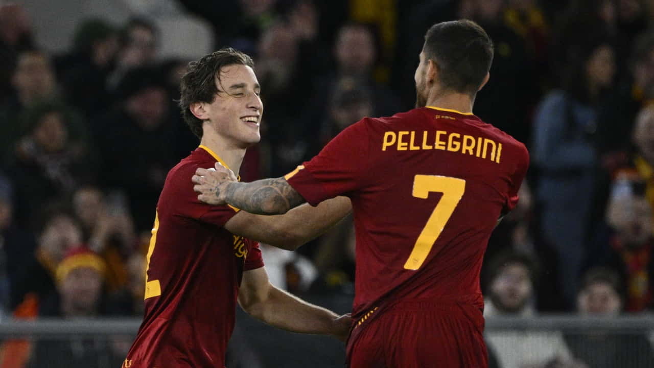 Edoardo Bove e Lorenzo Pellegrini - Foto Lapresse - Ilromanista.it