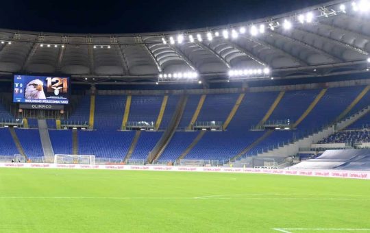 Lo stadio Olimpico prima di una partita - Foto Lapresse - Ilromanista.it