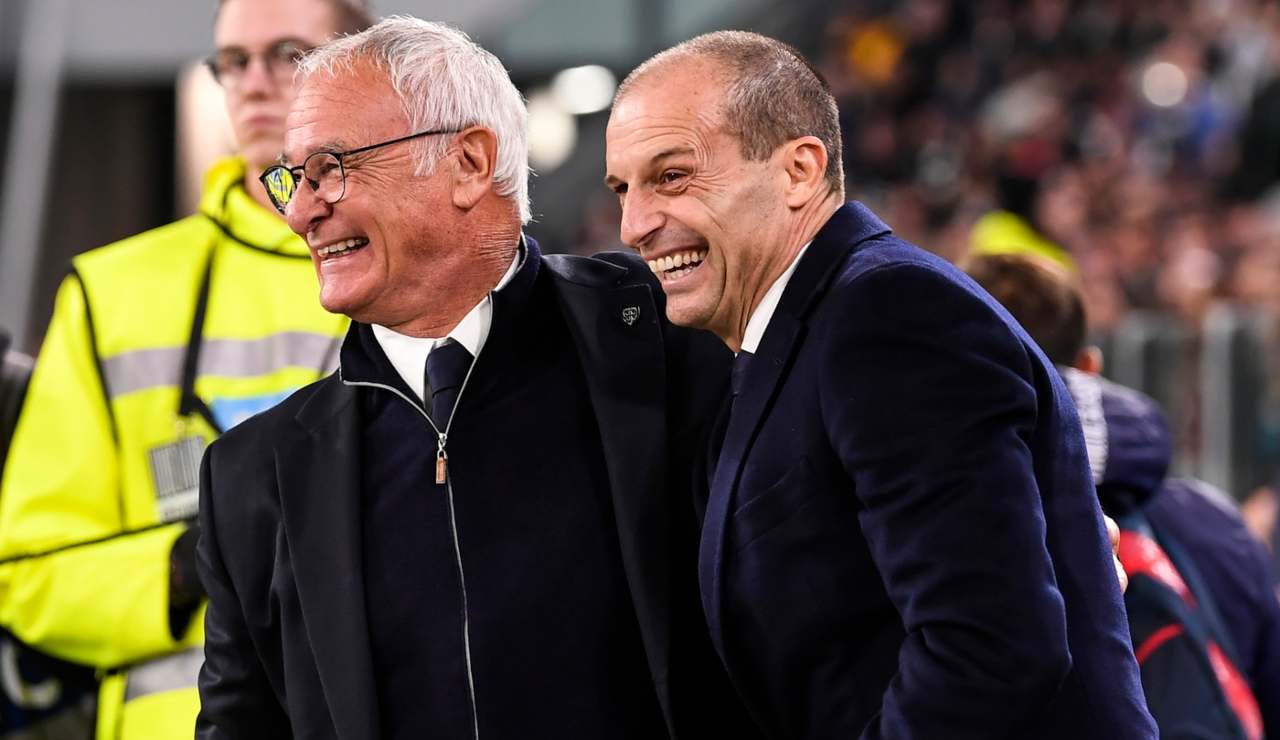 Ranieri e Allegri sorridenti