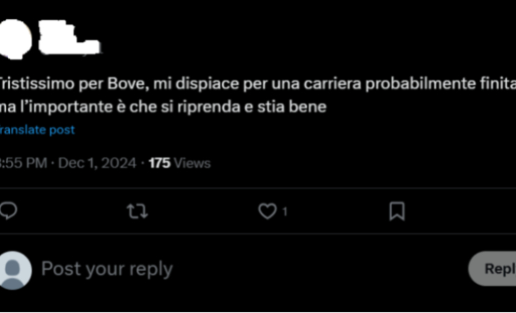 Pensiero utente su Bove 