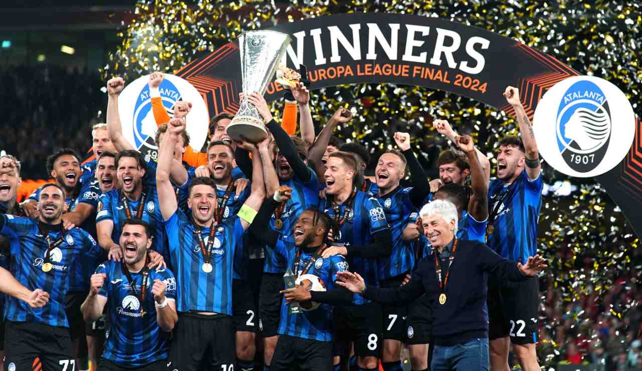 L'Atalanta festeggia l'Europa League