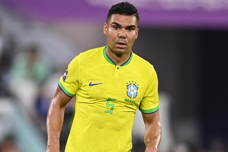 Casemiro in campo con la maglia del Brasile - Foto Lapresse - Ilromanista.it