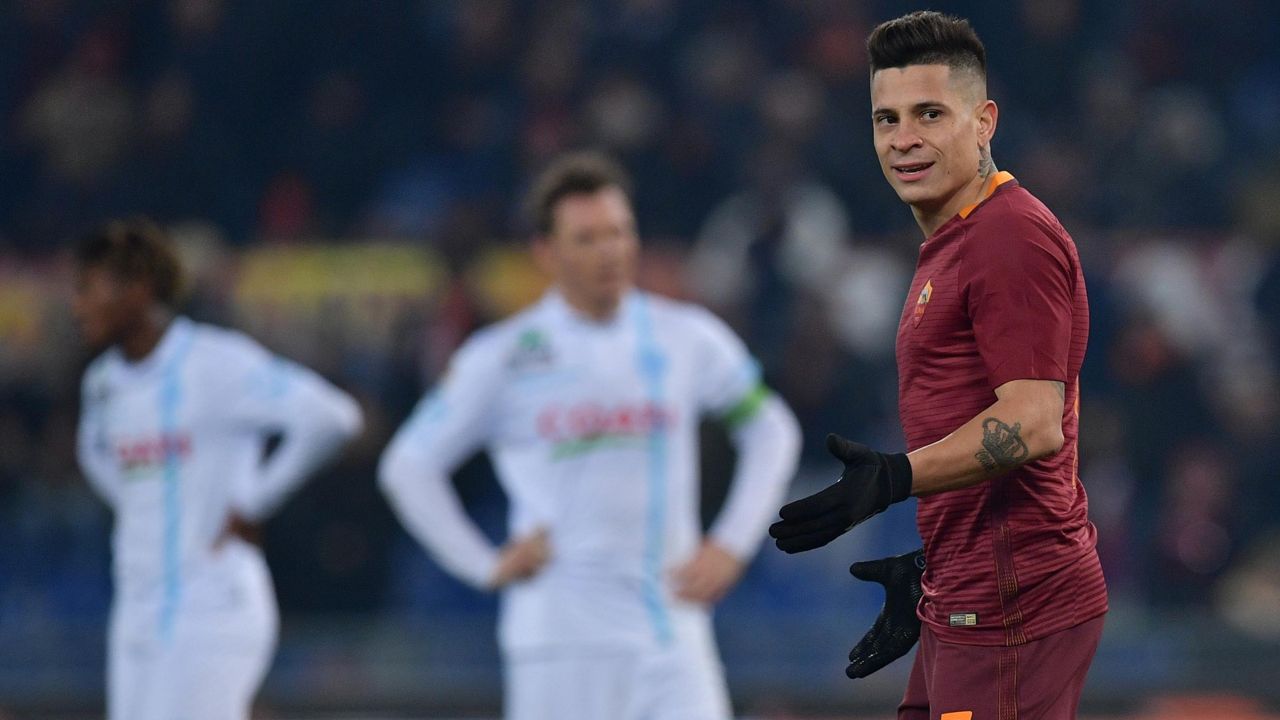 Iturbe in campo con la maglia della Roma - Foto Lapresse - Ilromanista.it