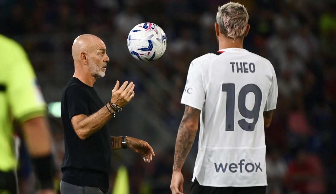 Pioli e il suo ex pupillo Theo Hernandez