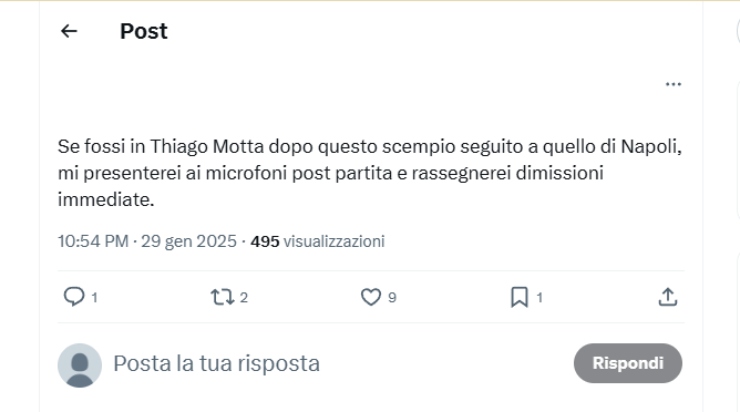 I tifosi contro Motta