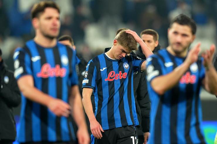 La delusione dei giocatori dell'Atalanta - Foto Lapresse - Ilromanista.it