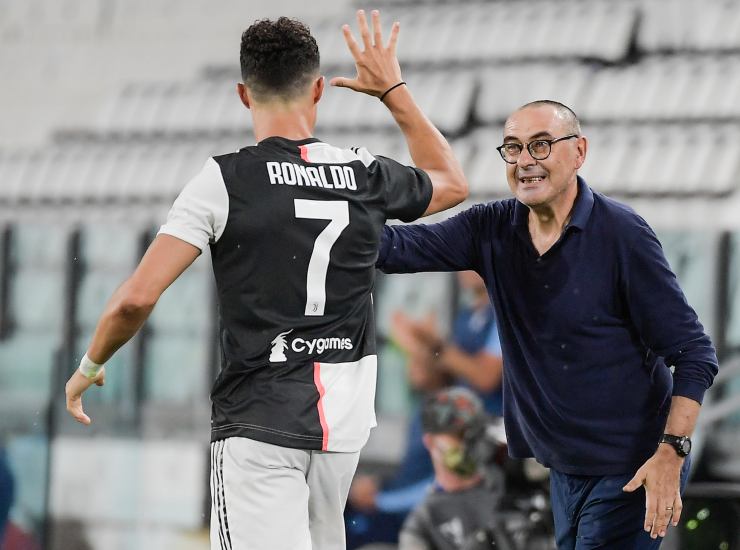 Cristiano Ronaldo e Maurizio Sarri