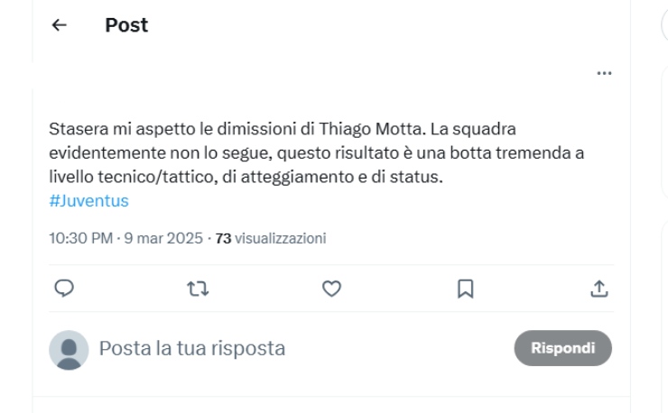 Post su Thiago Motta